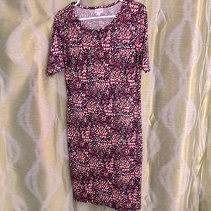LuLaRoe Julia Dress Colorful Casual and Comfortable Buy More/Save More Sz Med